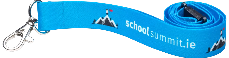Custom printed lanyard produced for School Summit